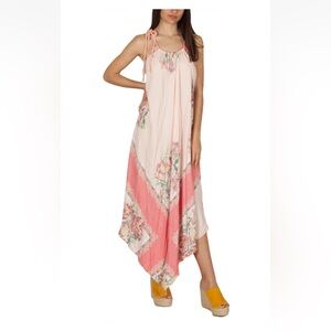 Free People Cream Halter Sundress Backless Resort Wear